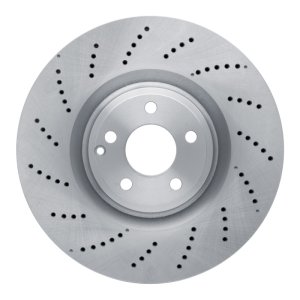 Mercedes-Benz CLS550 Brake Rotor (1) - Front - R1 Concepts - Drilled - `12-`18